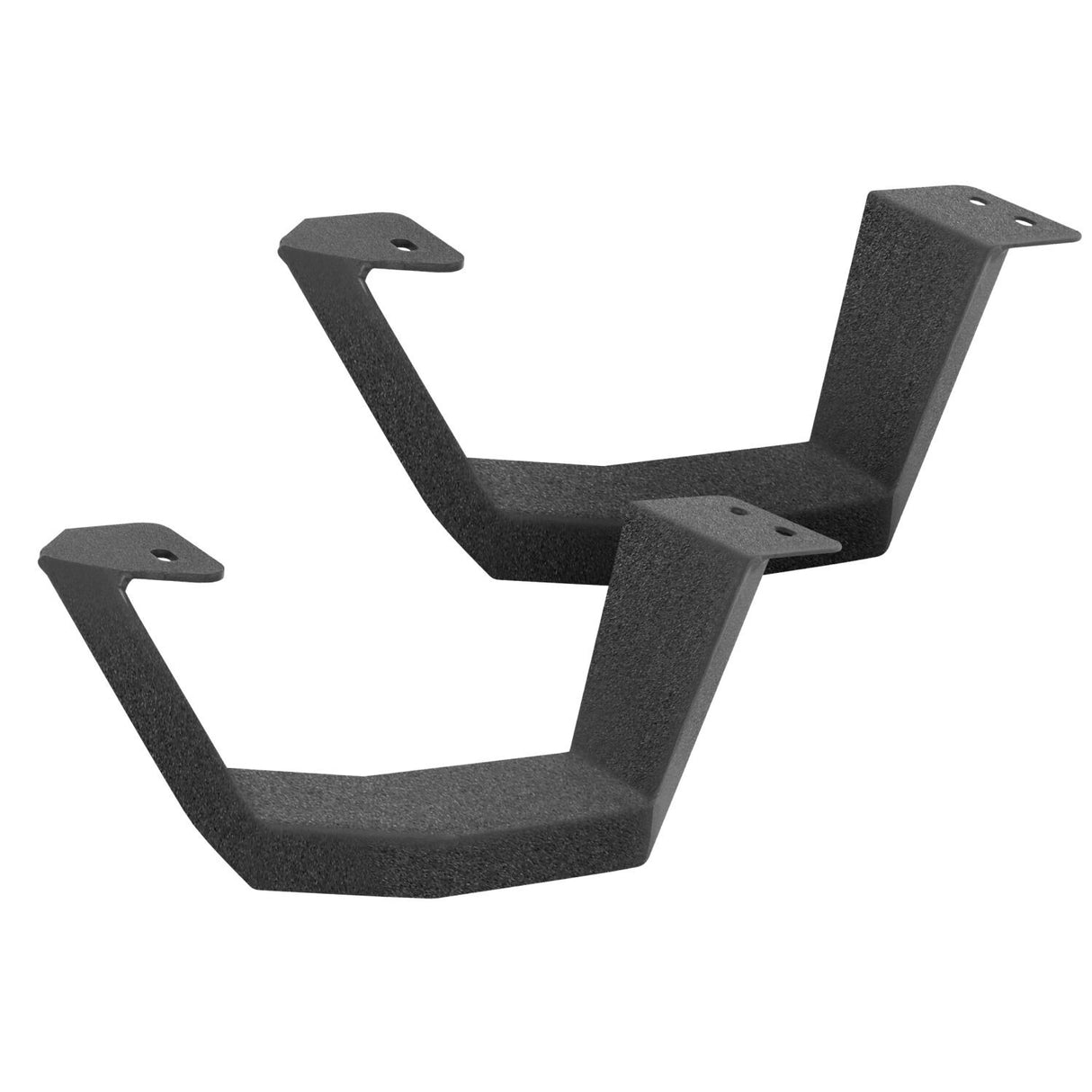 Go Rhino - 6342068720T - RB10 Running Boards With Mounting Brackets & 2 Pairs of Drop Steps Kit - Protective Bedliner Coating