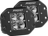 RIGID D-Series PRO LED Light, Flood Optic, Flush Mount, Pair