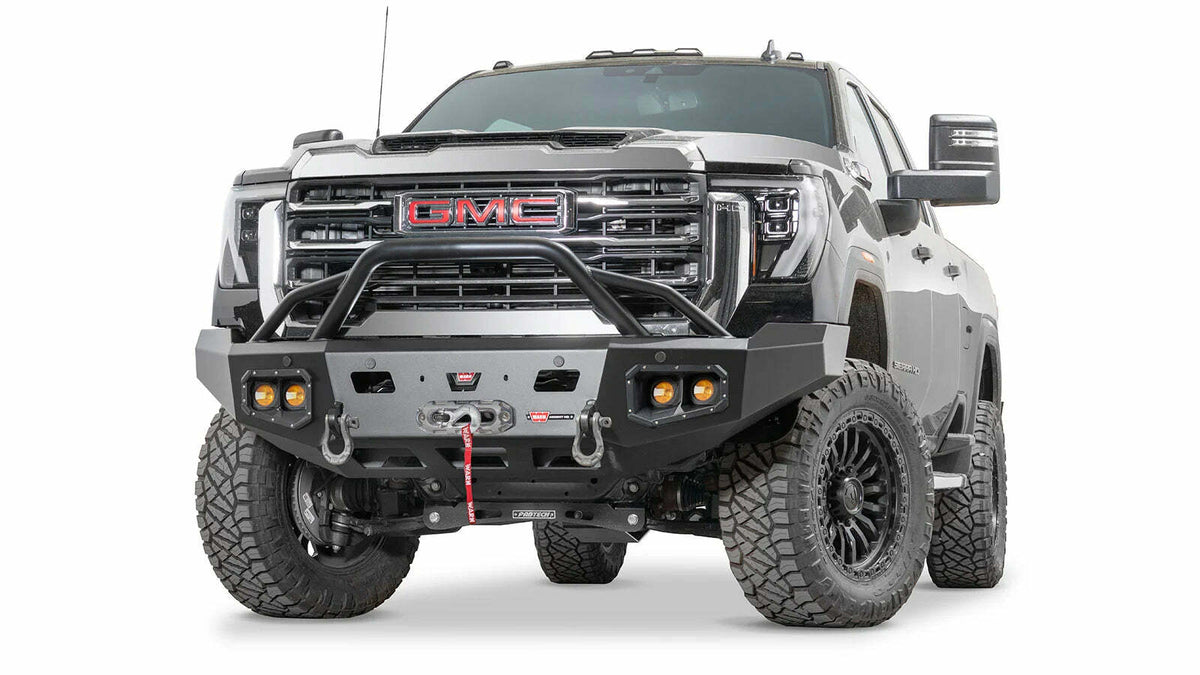 Warn - Ascent HD Front Bumper with Prerunner Grille Guard for 2024-2026 GMC Sierra 2500/3500 HD - 111075