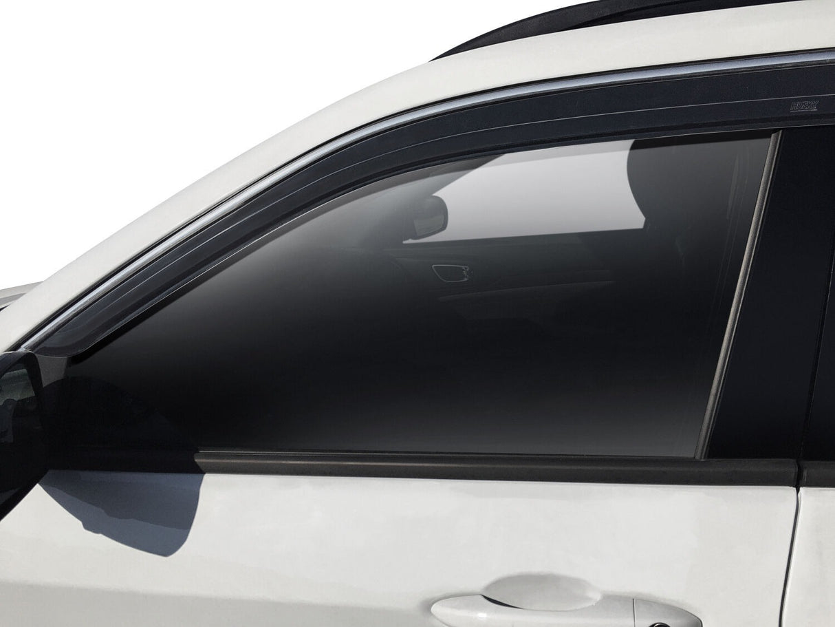 Husky Liners 2884015 Low Profile Ventvisor Deflector; Smoke with Chrome Trim; Outside Mount; 4 pc.