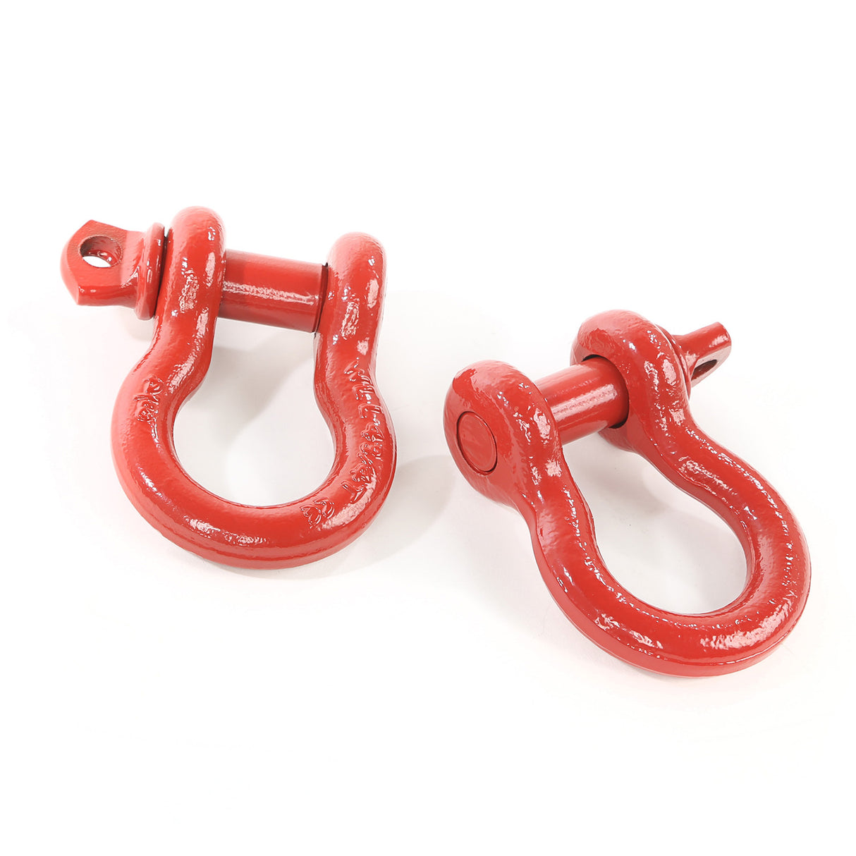Rugged Ridge - D-Ring Shackles, 3/4-Inch, Red, Steel, Pair - 11235.08