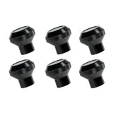 Dash Knob Set, Billet Stainless Steel, Black; 76-86 Jeep CJ Models