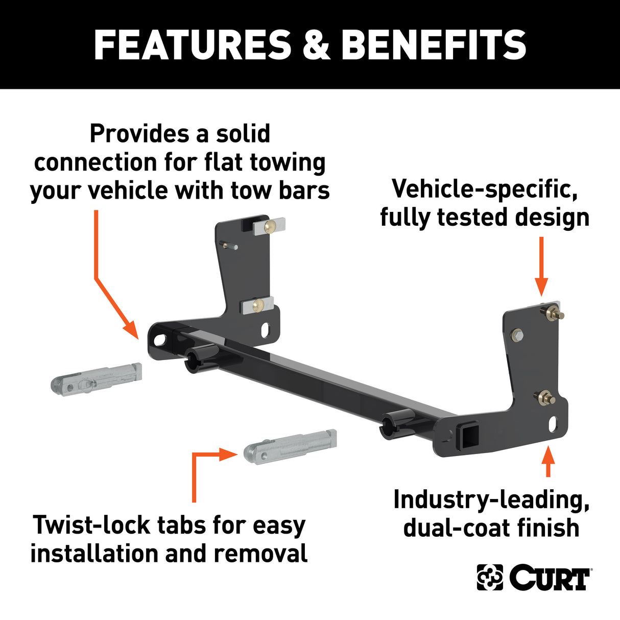 Curt - Custom Tow Bar Base Plate, Select Jeep Wrangler JL - 70105