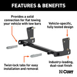 Curt - Custom Tow Bar Base Plate, Select Jeep Wrangler JL - 70105