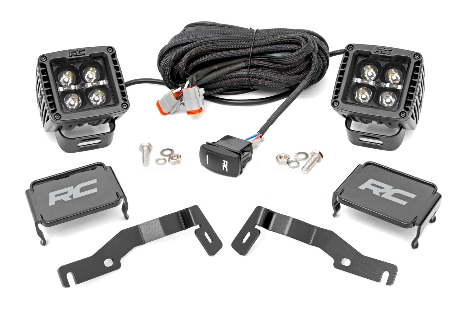 LED Light Kit - Ditch Mount - 2(in.) Black Pair - White DRL - Toyota Tacoma (2024)