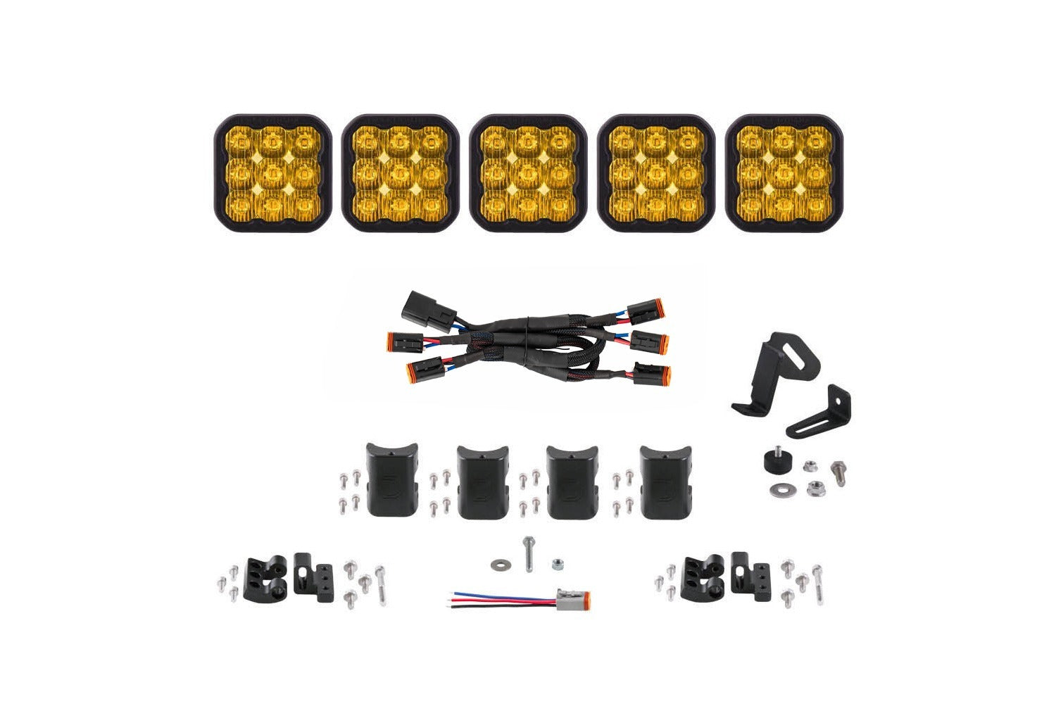 Diode Dynamics - SS5 Sport Universal CrossLink 5-Pod Lightbar Yellow Driving - DD7209