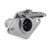 Curt - 6-Way Round Connector Socket (Vehicle Side, Diecast Metal) - 58090