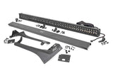 Rough Country - Jeep 50-inch Straight LED Light Bar Upper Windshield Kit w Dual-Row Black Series LED - White DRL (20-22 Gladiator JT, 18-22 Wrangler JL) - 70067