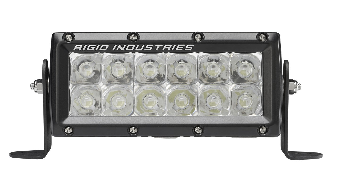 RIGID E-Series LED Light, E-Mark Certified, Spot Optic, 6 Inch, Black Housing