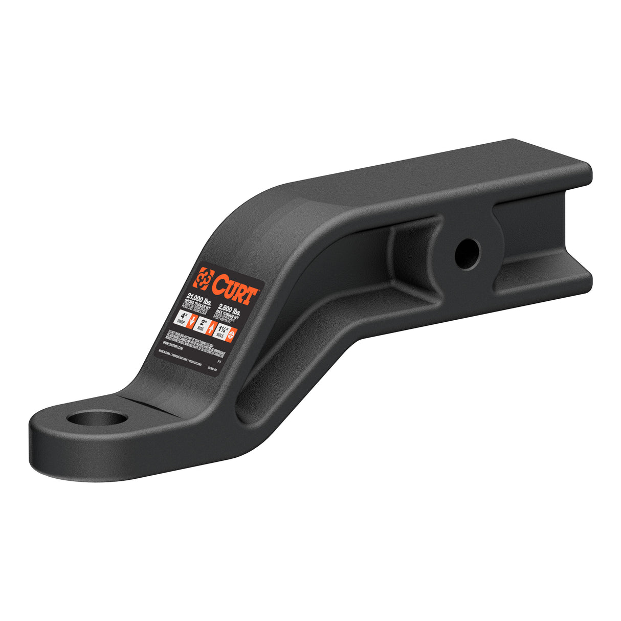 Curt - Industrial Duty Forged Ball Mount (3" Shank, 21,000 lbs., 4" Drop, 9" Long) - 45430