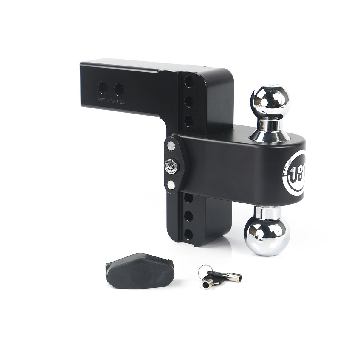 180 Hitch Chrome Cerakoted 6" Drop Hitch with 2.5" Shank - CTB6-2.5-CER-BLA