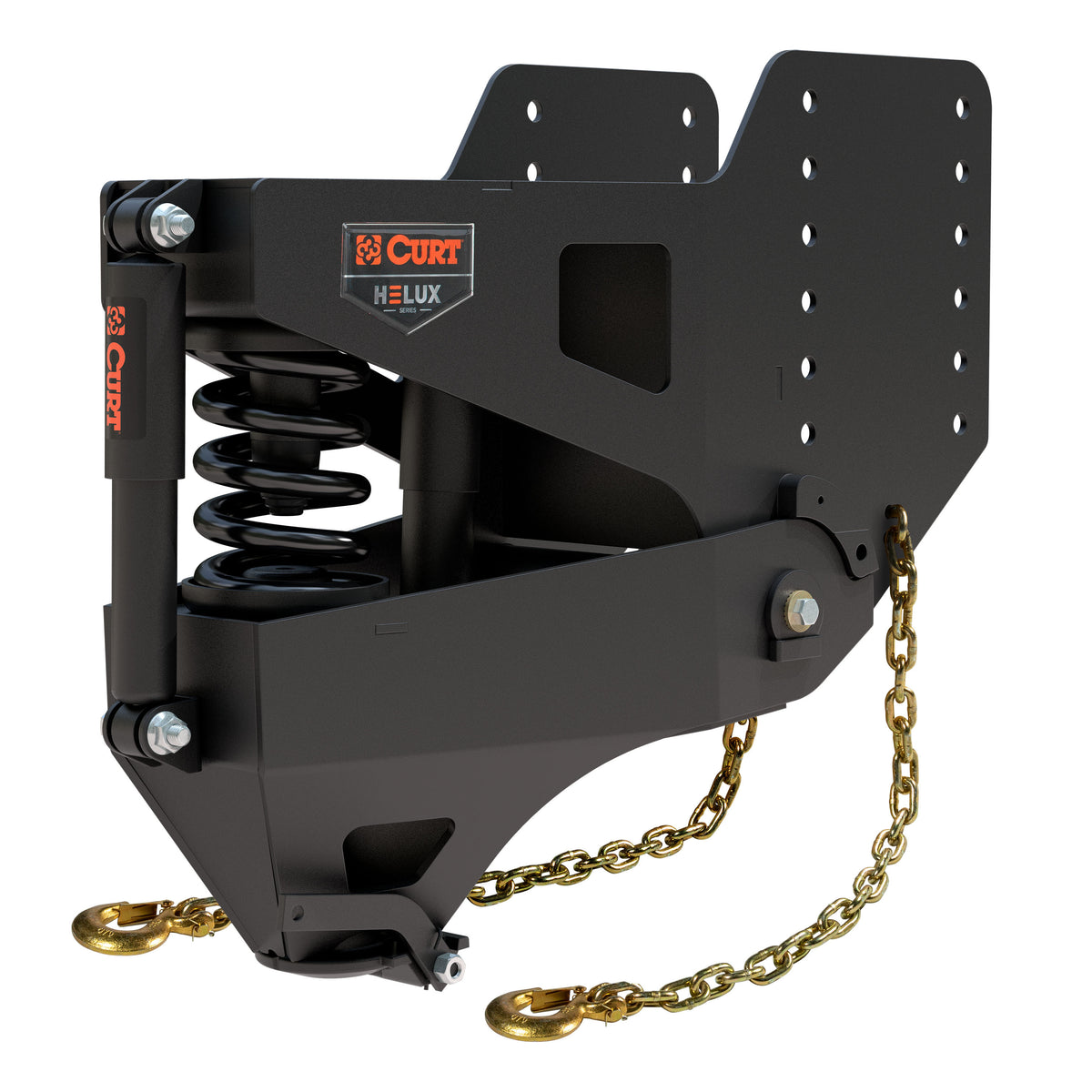 CURT 2024044578 Helux Coil-Spring Gooseneck Pin Box, 4,300 lbs. Pin Weight, 20,000 lbs. Capacity