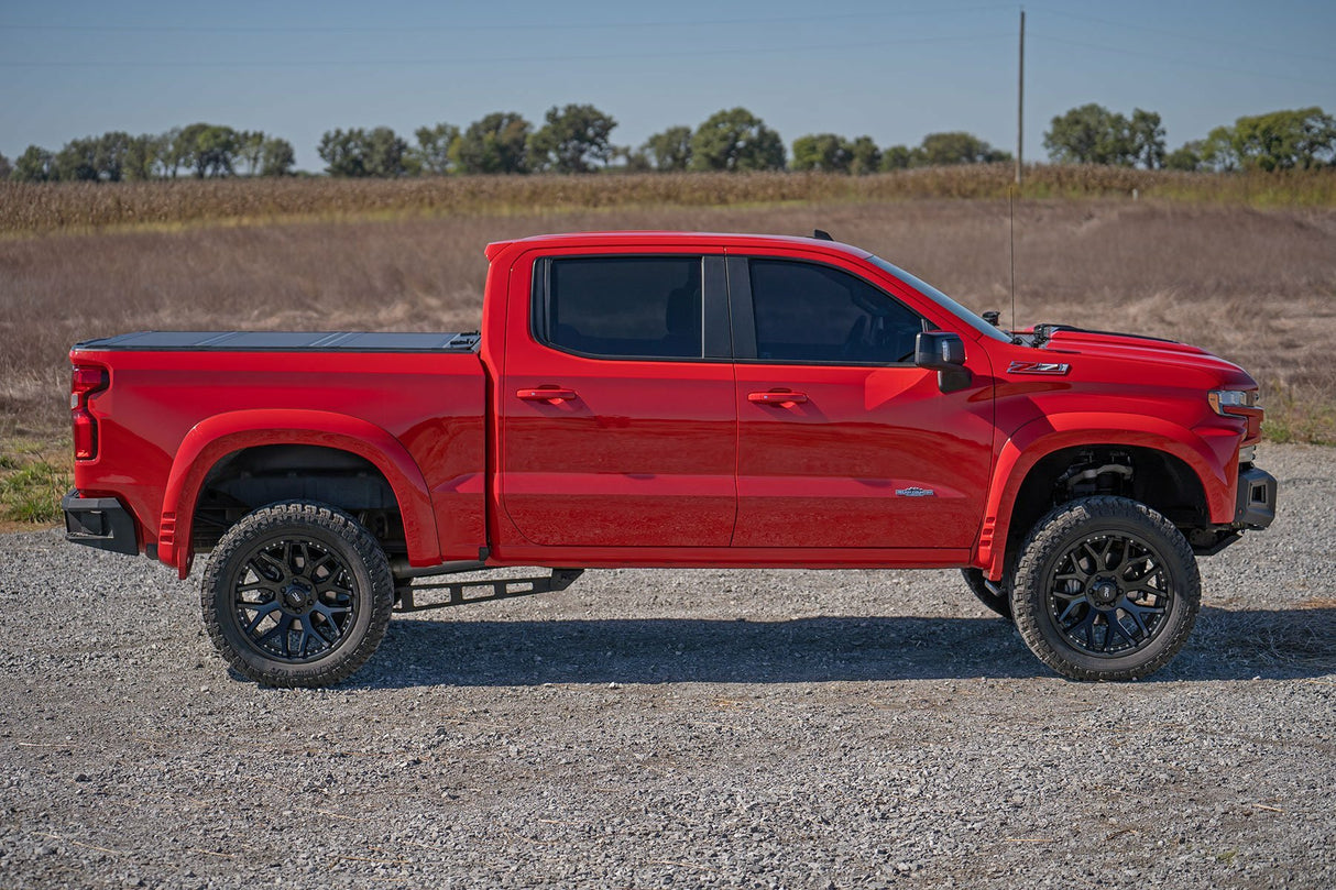 Rough Country - Hard Tri-Fold Flip Up Bed Cover - 5'10" Bed - Chevy GMC 1500 (19-23) - 49120580