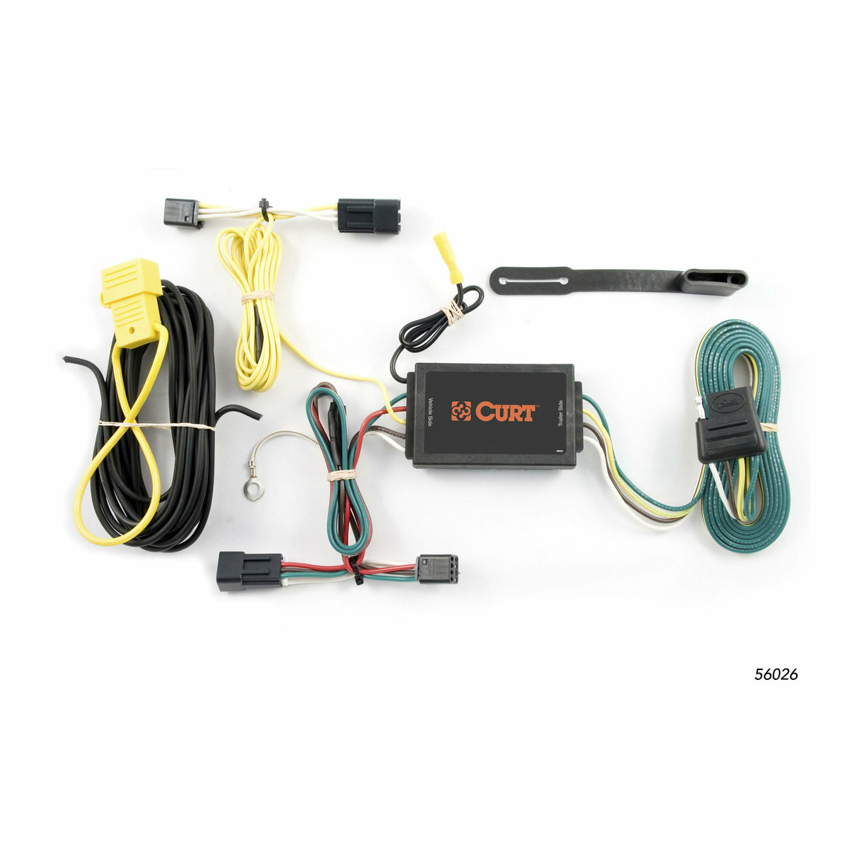 Curt - Custom Wiring Harness, 4-Way Flat Output, Select Saturn Vue, Chevrolet Captiva - 56026
