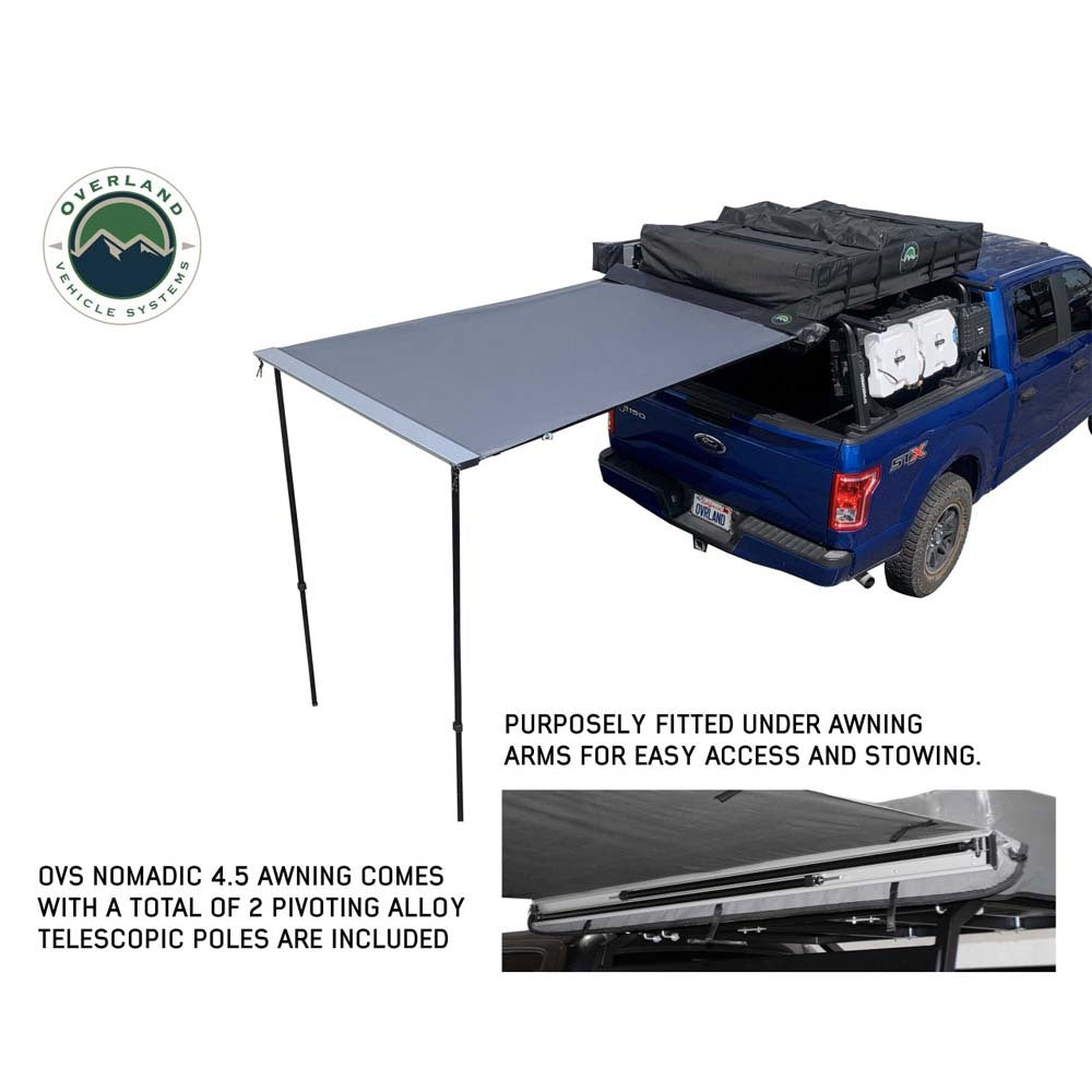 Overland Vehicle Systems - Nomadic Awning 4.5 The Perfect 4.5 Awning with Black Cover - 18039909