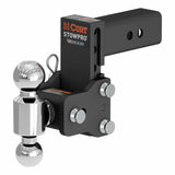 CURT 45971 StowPro USA-Made Ball Mount, 5" Drop, 2-1/2" Shank, Dual Ball