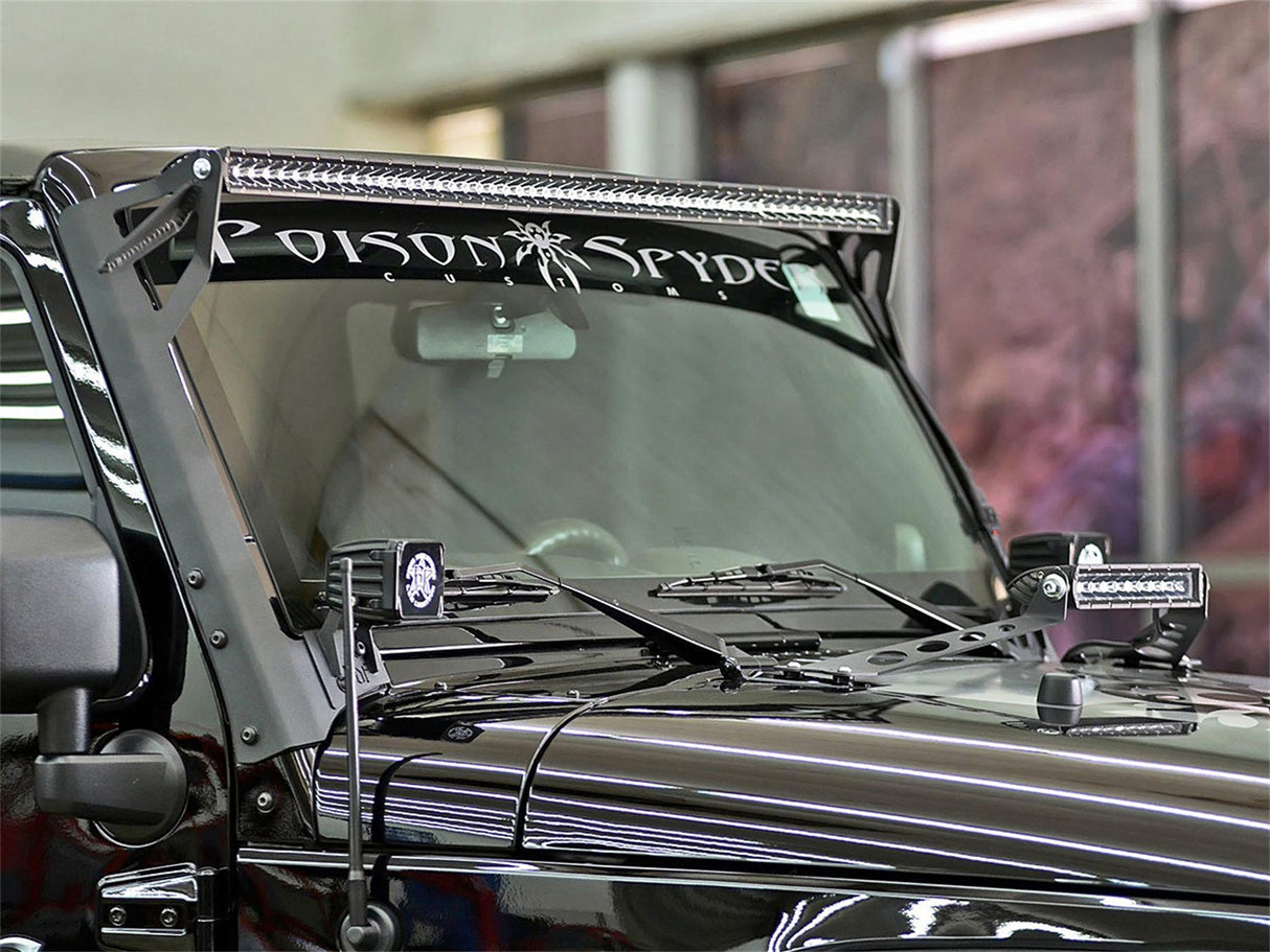 RIGID 2007-2017 Jeep JK Brow Mount, Fits 50 Inch E-Series, SR-Series Or Radiance