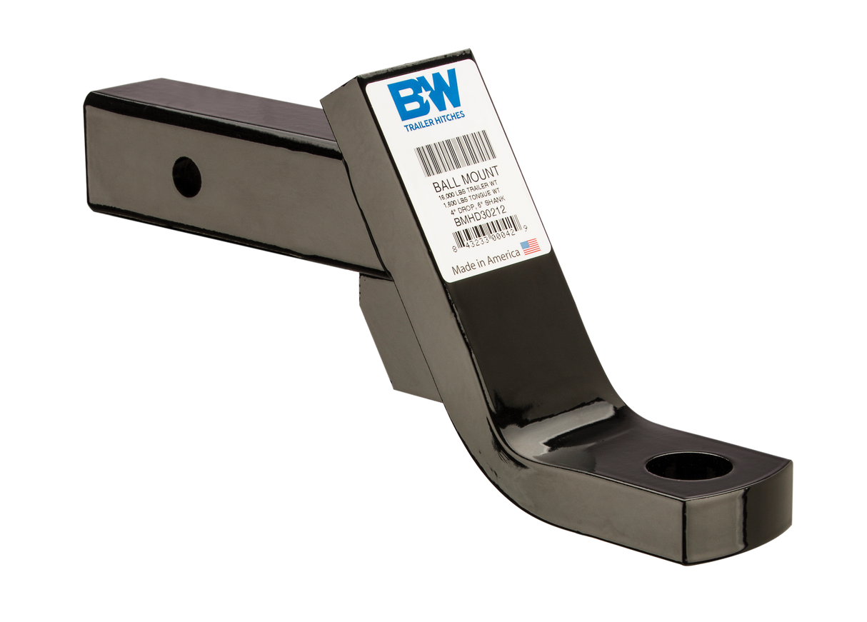 B&W Trailer Hitches - BMHD30212 2.5" Ball Mount 16K 4" Drop