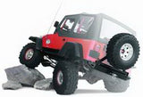Warn - Rock Crawler Rear Bumper for 1976-1983 Jeep CJ5 / 1976-1986 Jeep CJ7 - Tire Carrier Compatible - 62947