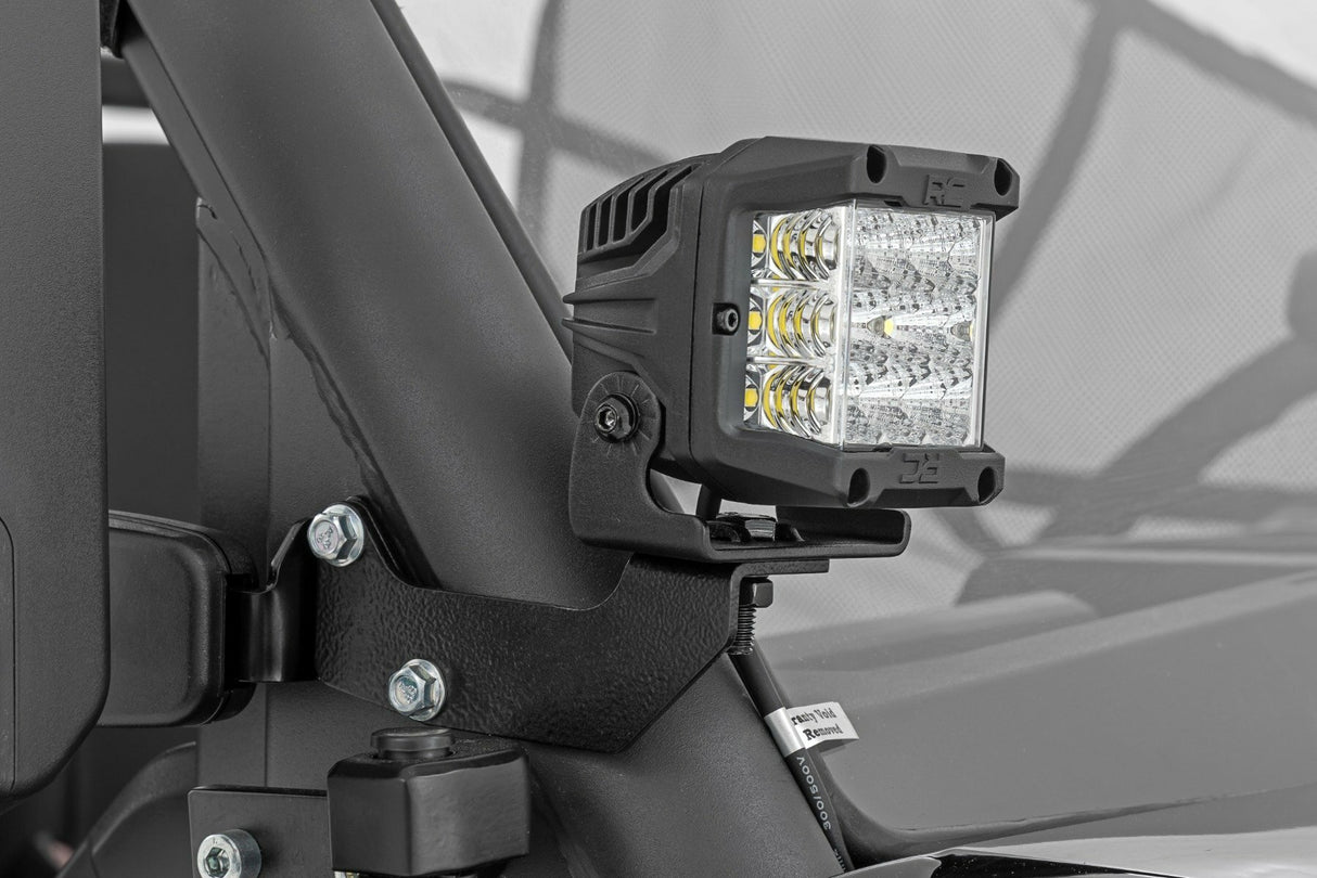 LED Light Kit - Cage Mount - 2(in.) Black Pair - White DRL - CFMOTO UFORCE 1000