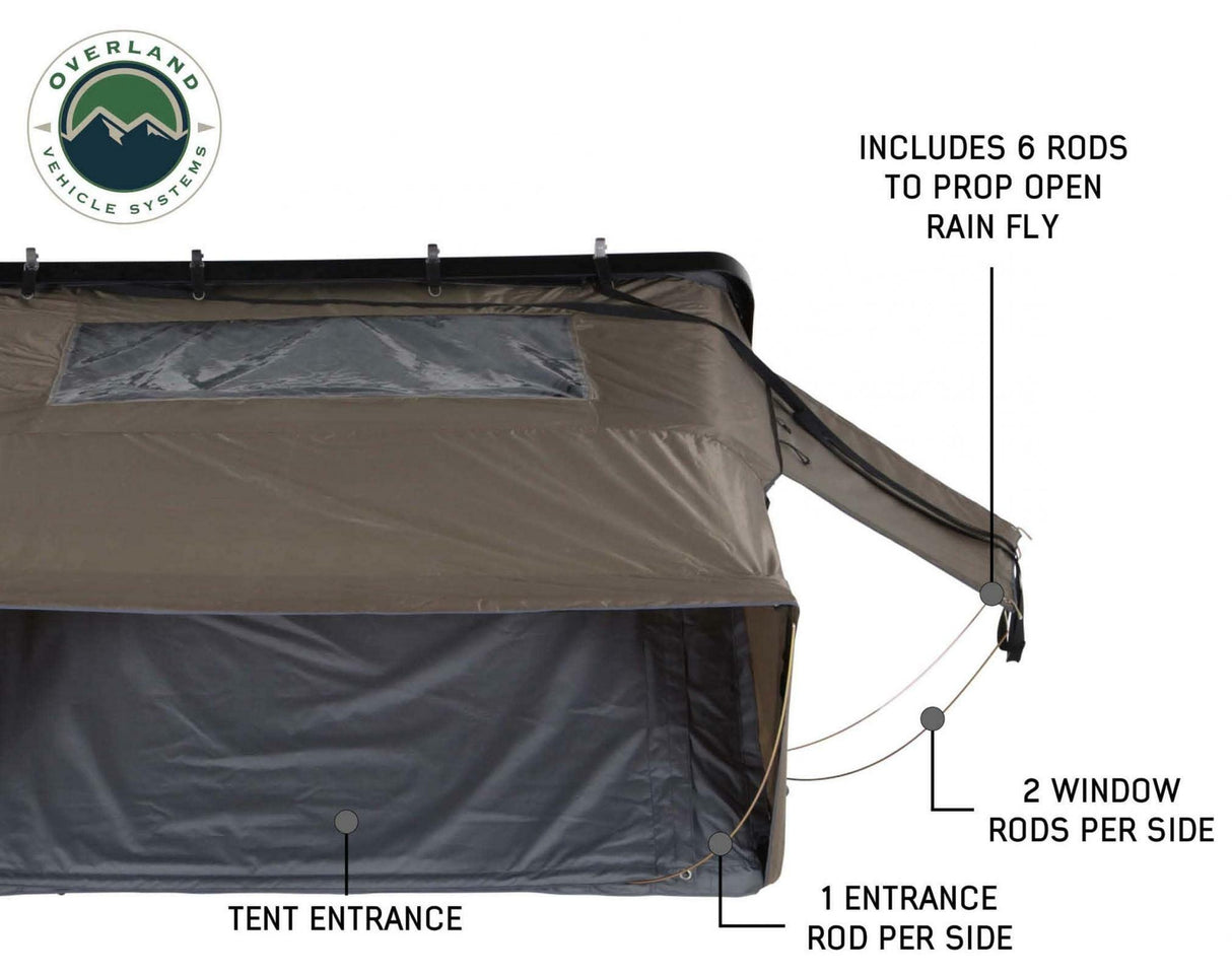 Overland Vehicle Systems - Best Hard Shell Rooftop Tent 18189901 Bushveld II - 18189901