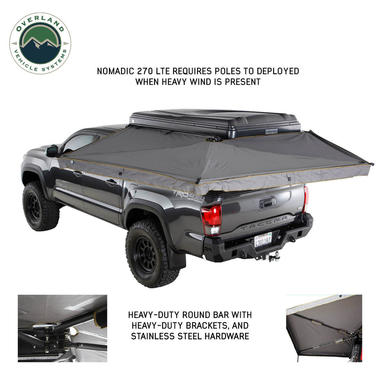 Overland Vehicle Systems - Nomadic 270 LTE Driver Side 270 Degree Awning Premium - 19679907