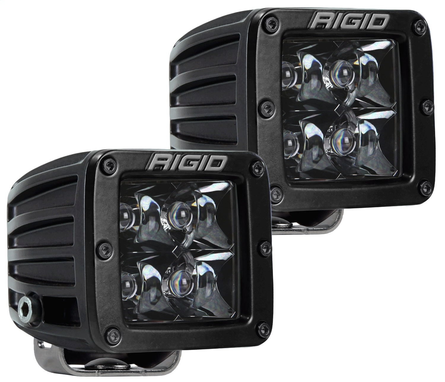 RIGID D-Series PRO Midnight Edition, Spot Optic, Surface Mount, Pair