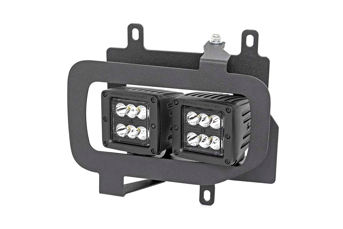 Rough Country - LED Light Kit - Fog Mount - Dual 2" Black Pairs - Spot - Ford F-150 (15-17) - 70832