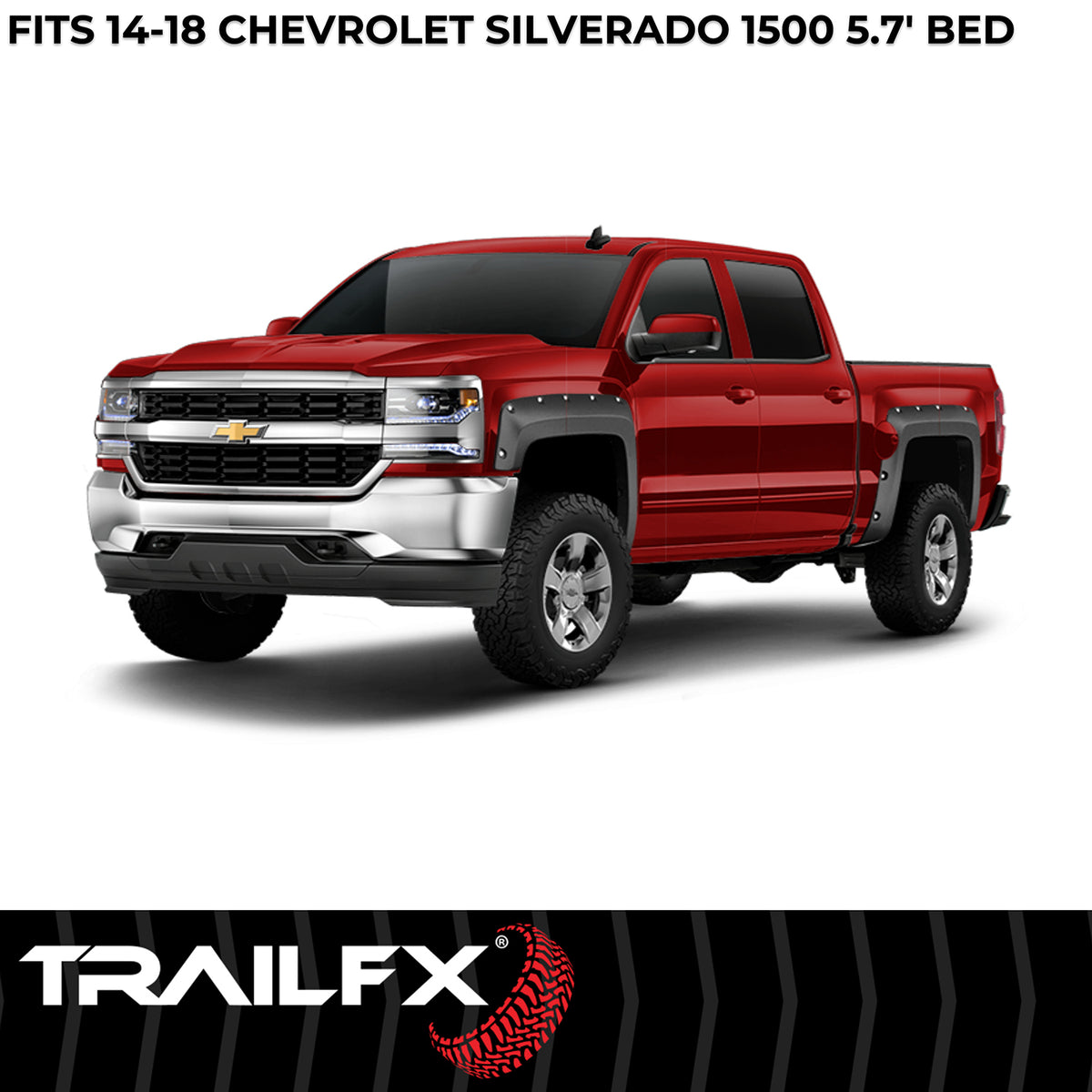 TrailFx - Pocket Style Fender Flares For Chevrolet Silverado 1500 (TFC3004S)