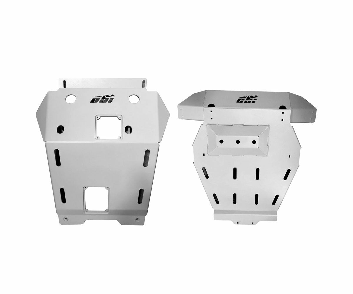 CBI - T2/T3 Toyota Tacoma Full Overland Skid Plates | 2005-current / Exhause Re-route Modification - Aluminum - Powder-coat-black - 300-000-010-128