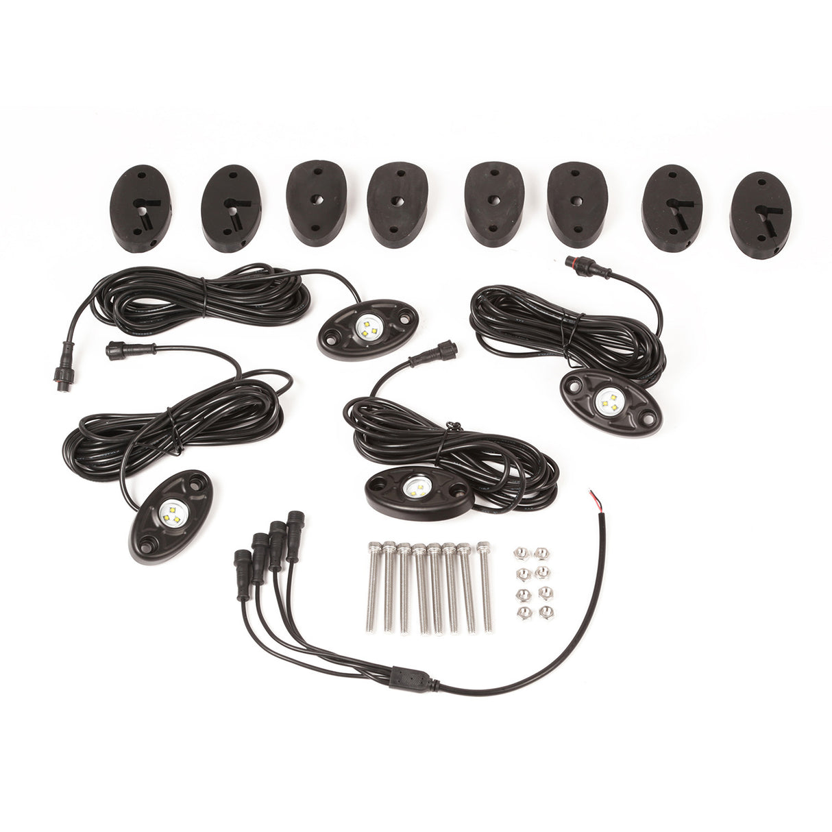 Rugged Ridge - Rugged Ridge 11232.39 Light Kit, Rock Crawler, 4-Piece, White; 07-18 Jeep Wrangler JK - 11232.39