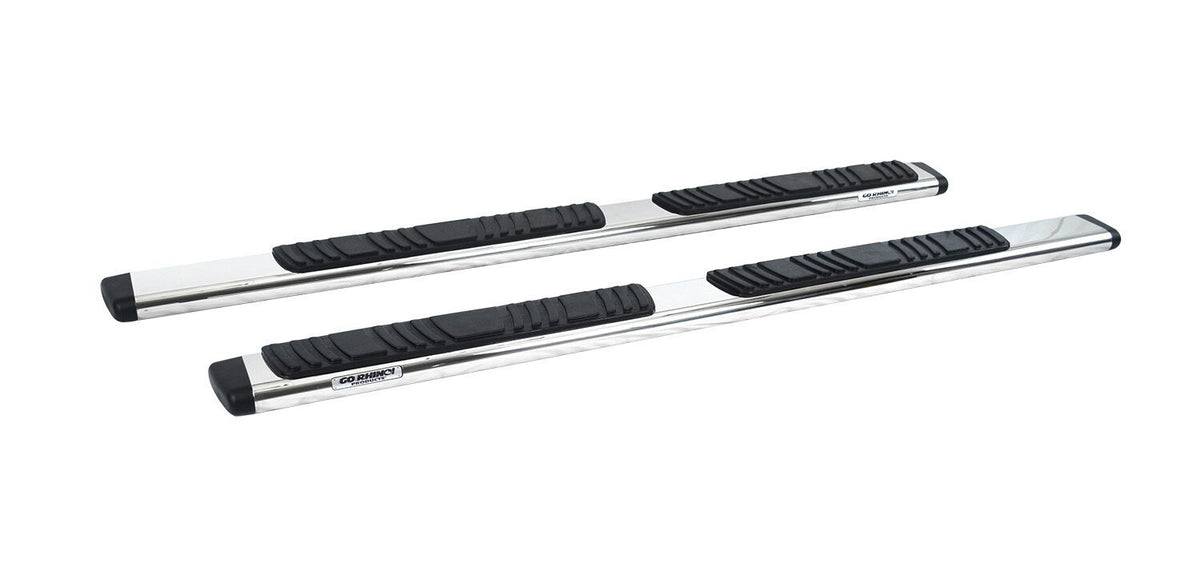 Go Rhino 685490471PS - 5" OE Xtreme Low Profile SideSteps With Mounting Bracket Kit - Polished Stainless Steel