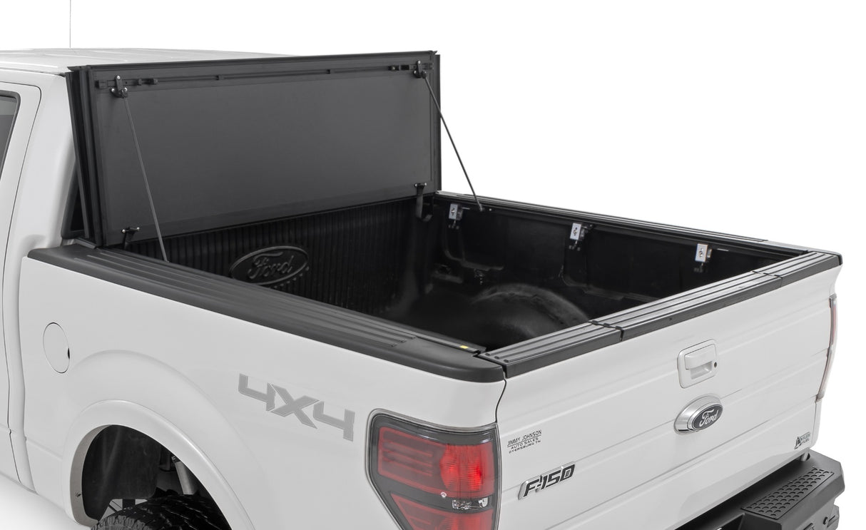 Rough Country - Hard Tri-Fold Flip Up Bed Cover - 6'7" Bed - Ford F-150 (04-14) - 49214650