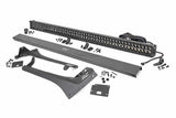 Rough Country - Jeep 50-inch Straight LED Light Bar Upper Windshield Kit w Dual-Row Black Series LED - Amber DRL (20-22 Gladiator JT, 18-22 Wrangler JL) - 70068