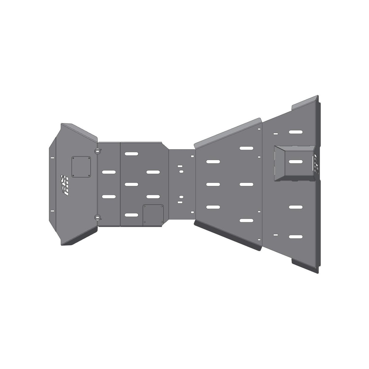 CBI - 2nd Gen Toyota Tundra Full Overland Skid Plate Set / Bare Metal - 300-000-012-003