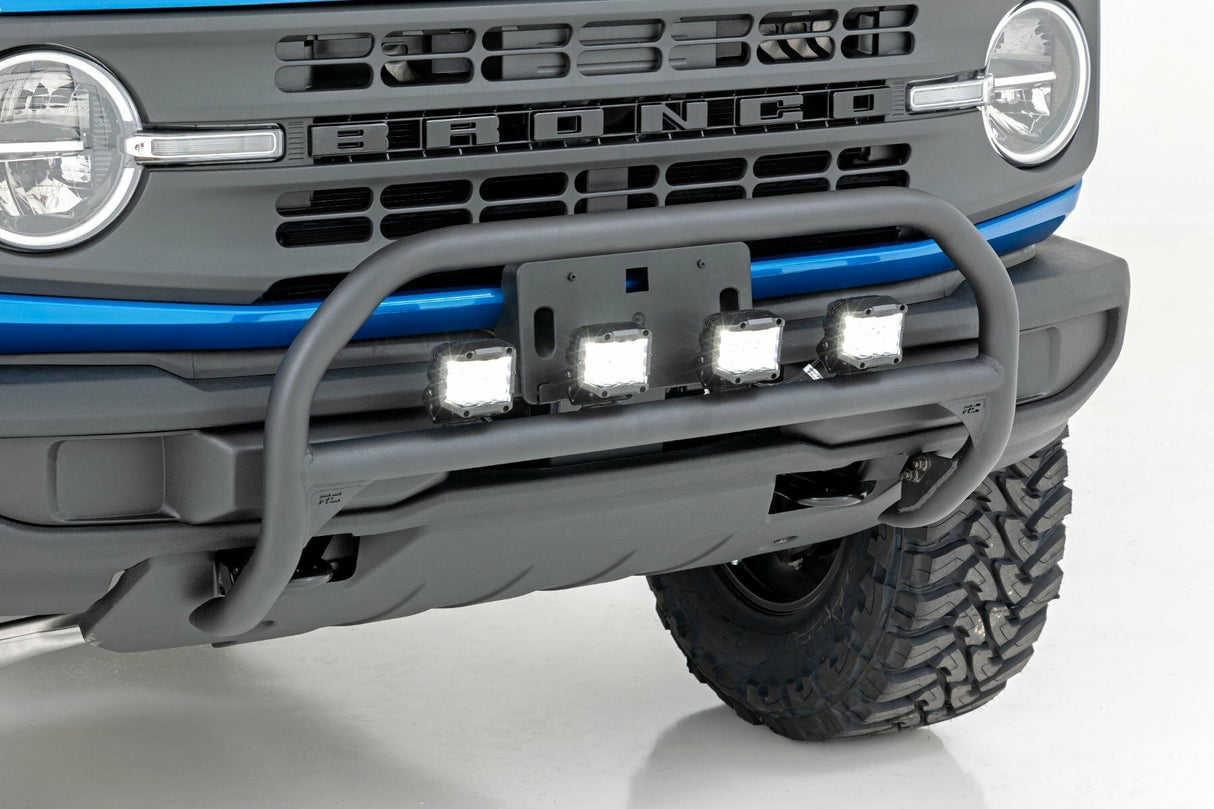 Rough Country - Nudge Bar - 3.5 Inch Round Led (x4) - Ford Bronco 4WD (2021-2023) - 51039