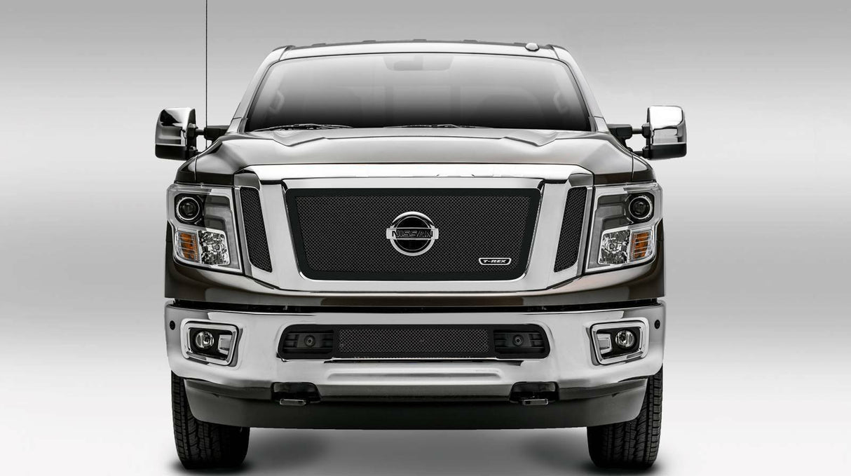 T-Rex Grilles - 3 Pc Small Mesh Mild Steel Upper Class Grille Insert - Must reuse factory grille logo - 51785
