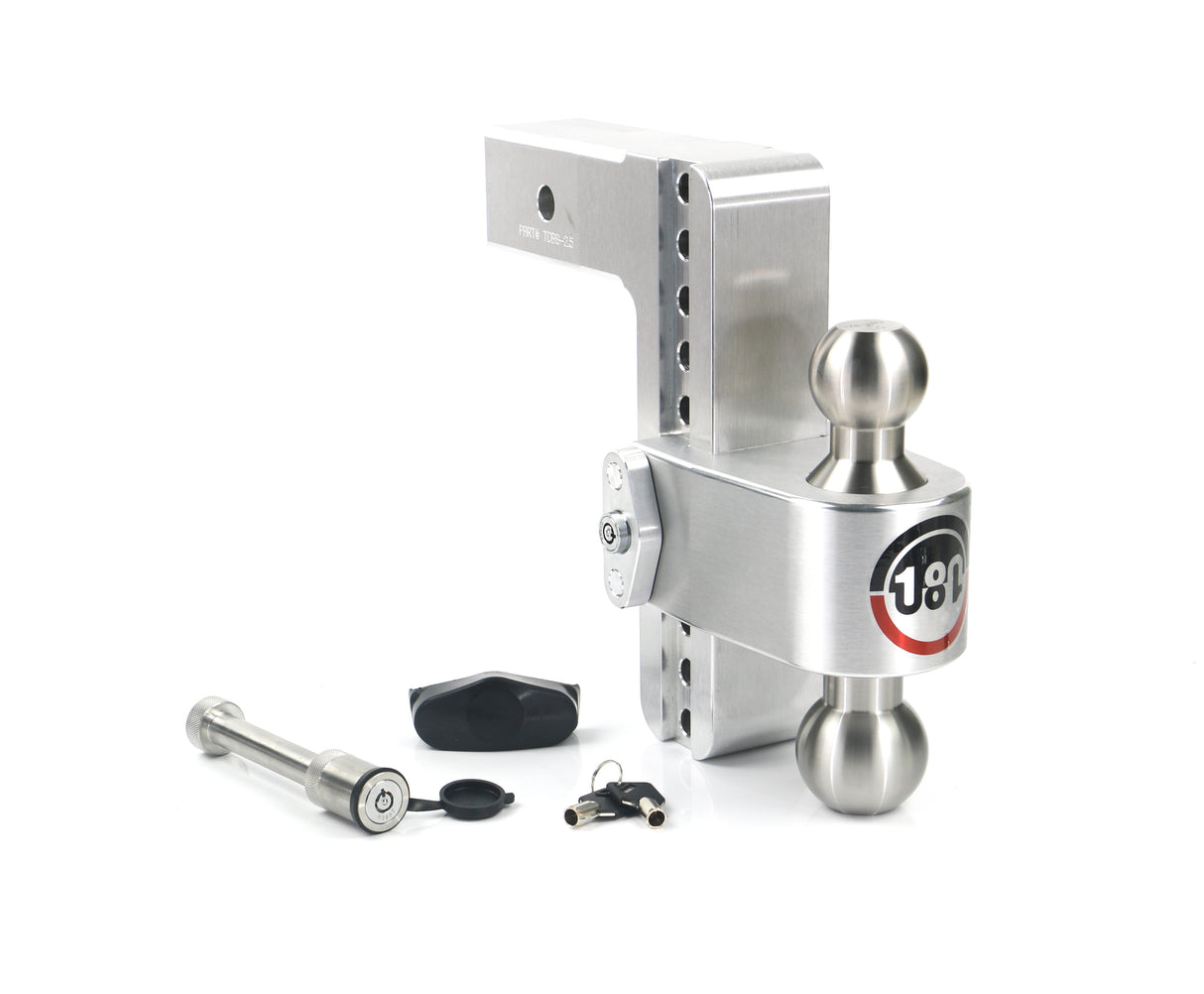 Weigh Safe - LTB8-2.5-KA Turnover Ball 8" Drop Hitch with 2.5" Shank; Keyed alike; WS05 Included