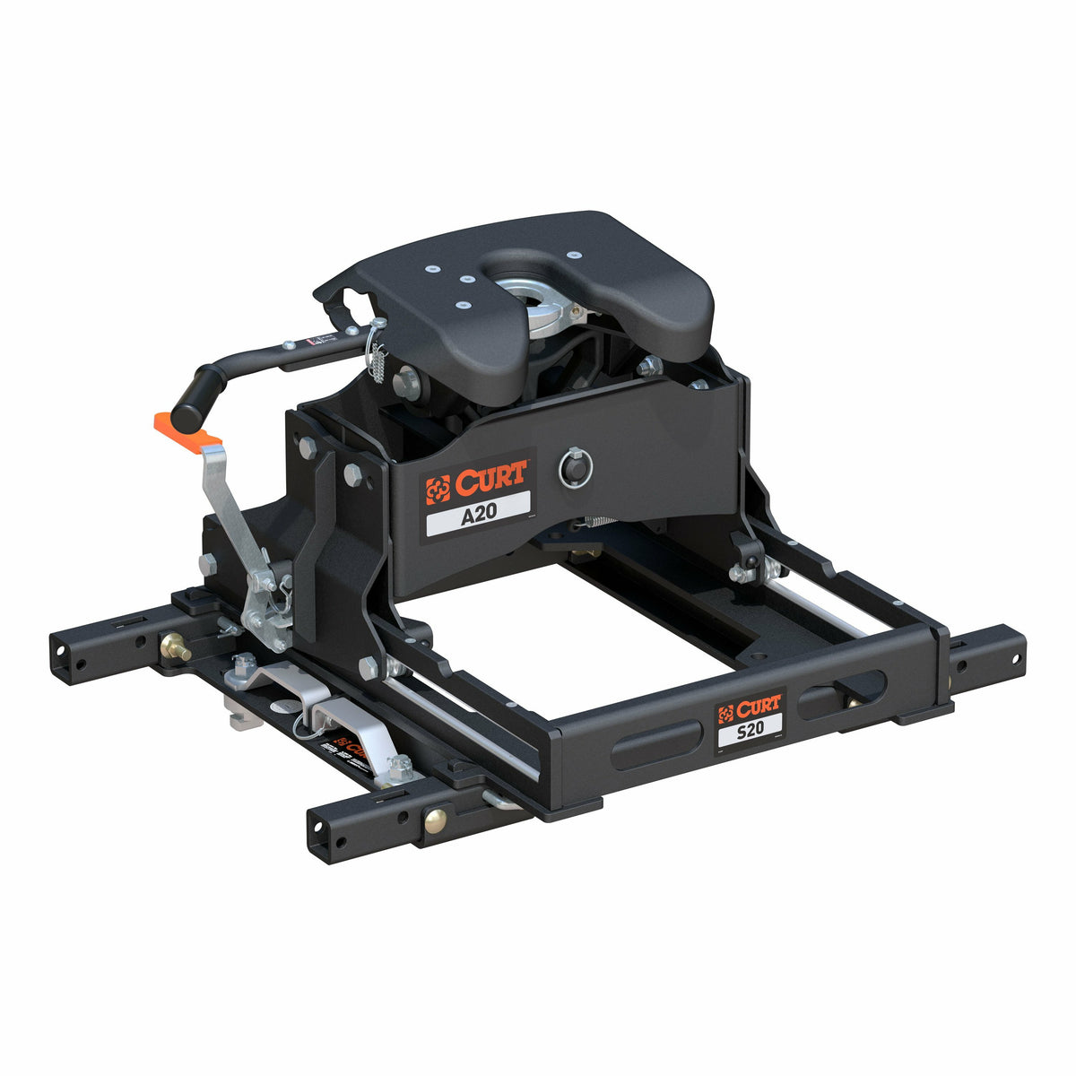 Curt - A20 5th Wheel Hitch w/ S20 Slider & Puck System Adapter, Select Chevy, Ford, GMC - 16682