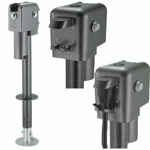 Husky Towing 87248 Elect 3000 LB Cap 18" Travel With 6" Drop Down Leg 3 St& LEDS W/O Remote Slvr
