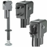 Husky Towing 87248 Elect 3000 LB Cap 18" Travel With 6" Drop Down Leg 3 St& LEDS W/O Remote Slvr