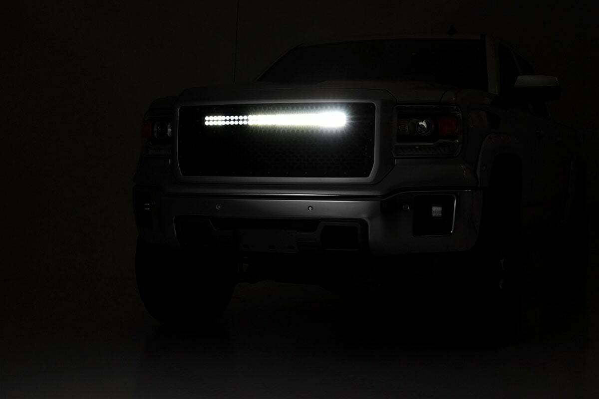 Rough Country - Mesh Grille - 30" Dual Row LED - Black - GMC Sierra 1500 (14-15) - 70190