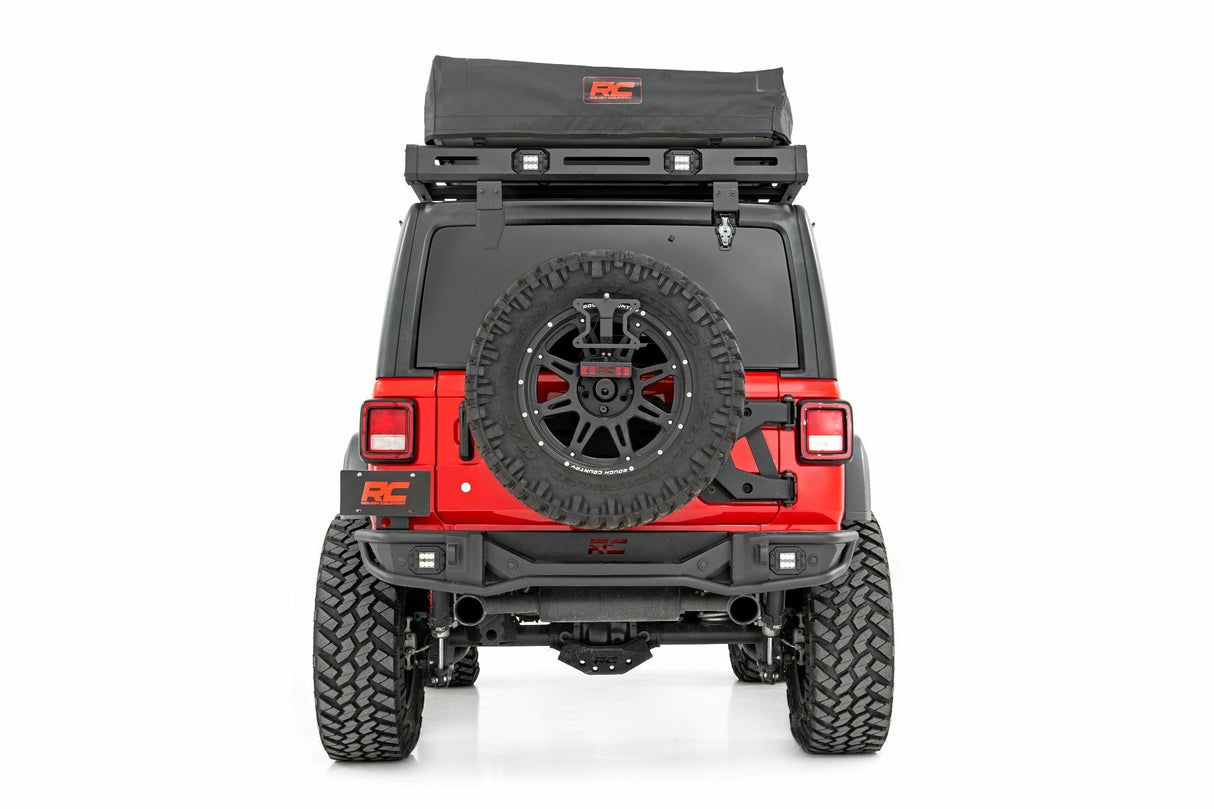 Rough Country - Roof Top Tent - Rack Mount - 12 Volt Accessory w Ladder Extension & LED Light Kit - 99049