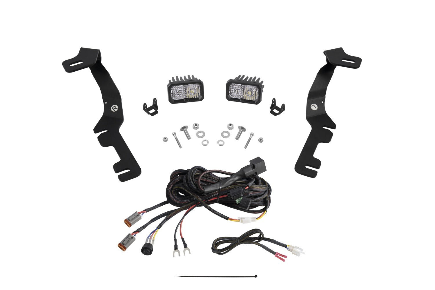 Diode Dynamics - Stage Series Ditch Light Kit for 2019+ Ram, C2 Sport White Combo - DD7595