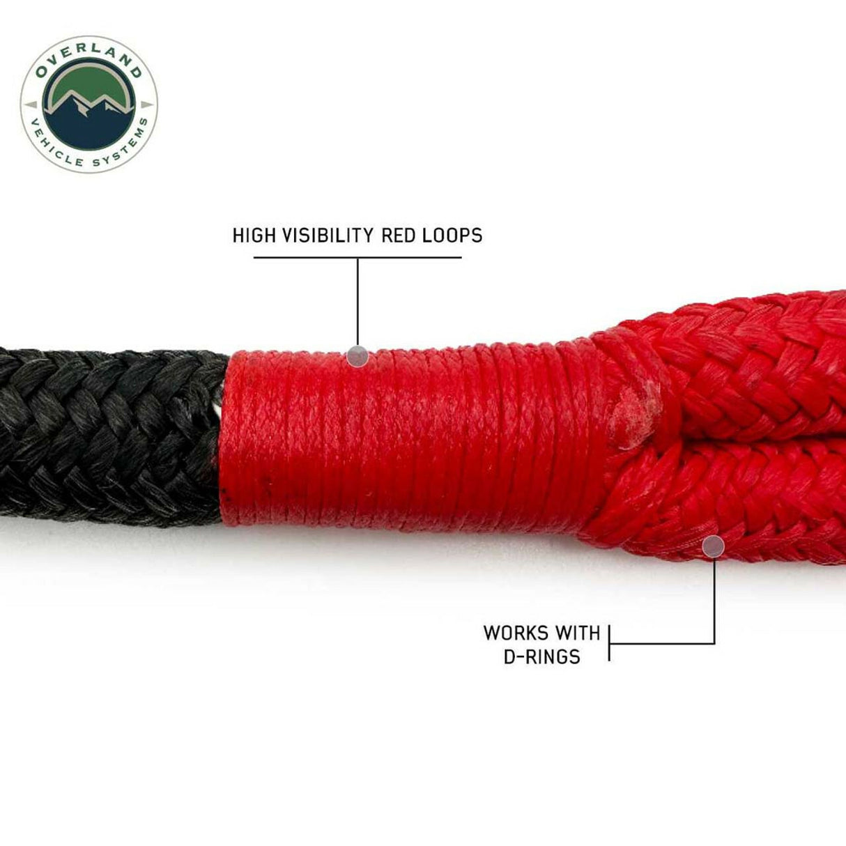 Overland Vehicle Systems - Brute Kinetic Recovery Rope 7/8 Inch x 20 Foot With Storage Bag - 19009920