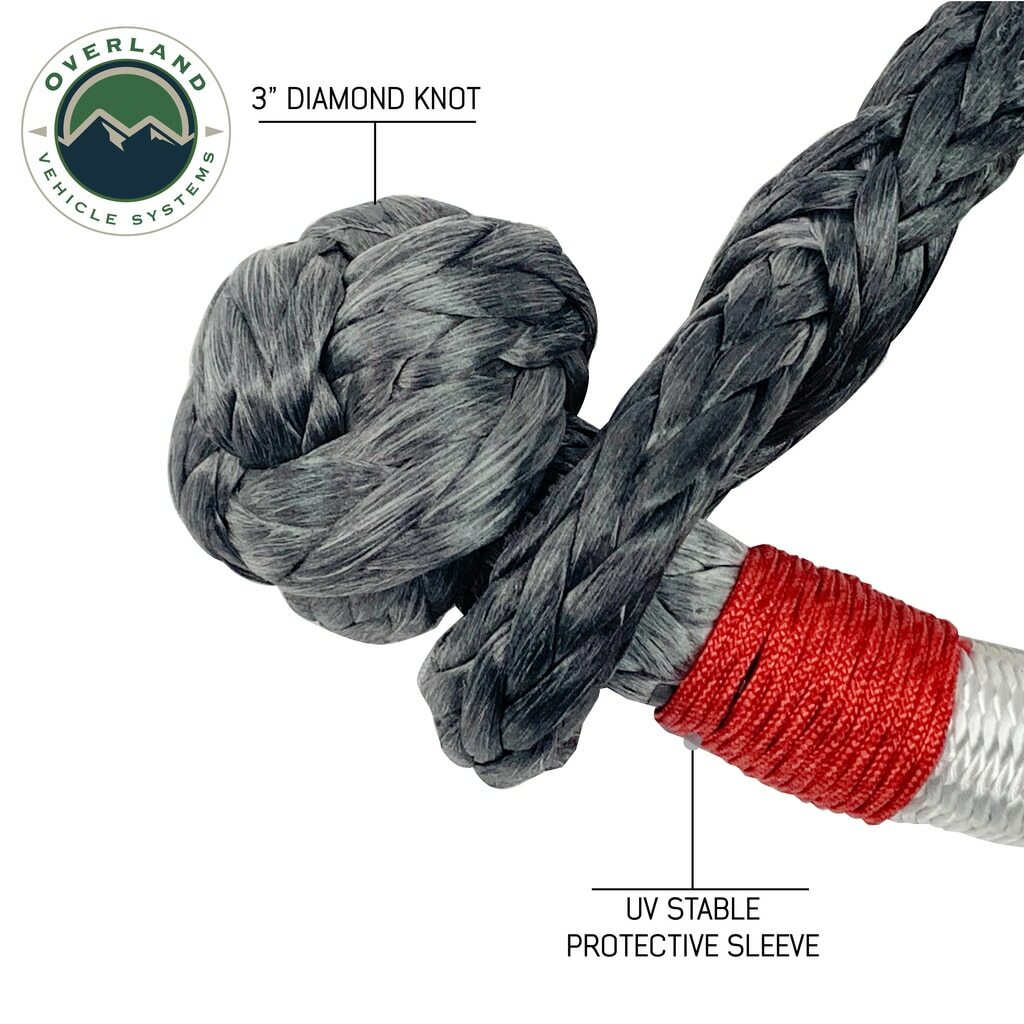 Overland Vehicle Systems - Soft Shackle Recovery 41,000 lb. With Loop & Abrasive Sleeve - 19129903