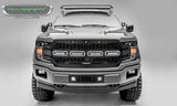 T-Rex Grilles - 1 Pc Laser Cut Pattern Mild Steel Revolver Grille Replacement - Includes Optional Aluminum Accent Trim, Includes (3) Amber running lights, Includes Universal Wiring Harness - 6515791