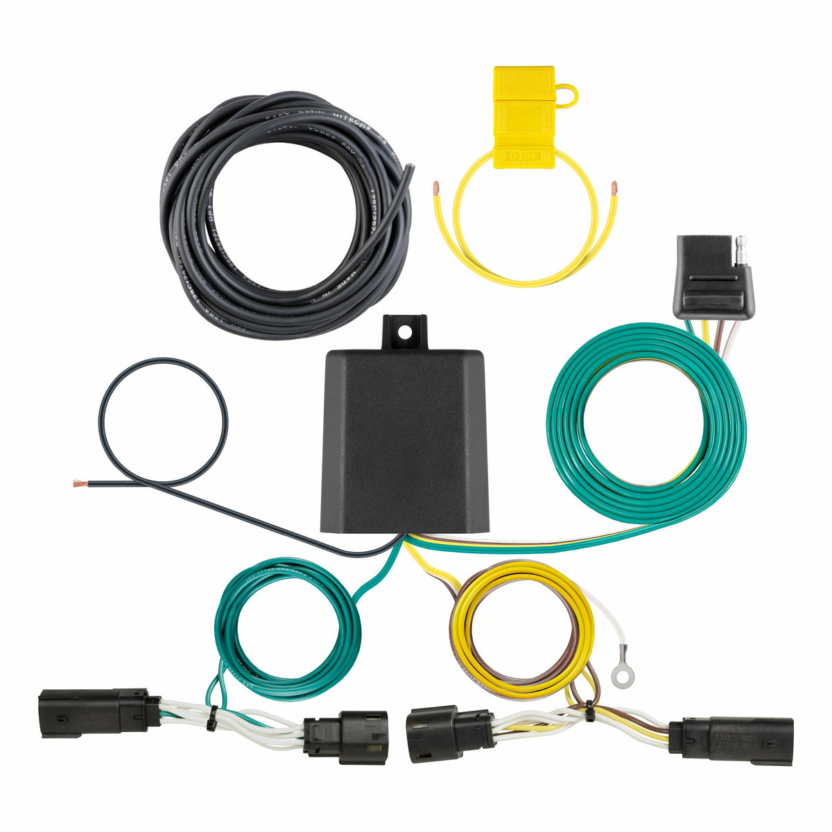Curt - 56507 Custom Wiring Harness, 4-Way Flat Output, Select Ford Escape