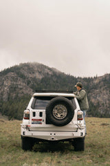 Prinsu - Toyota 4Runner Swing Arm Rear Bumper | 2010-2021 / Dual Swing Arm / Angled Tire Carrier / Bare Metal - 200-000-011-180