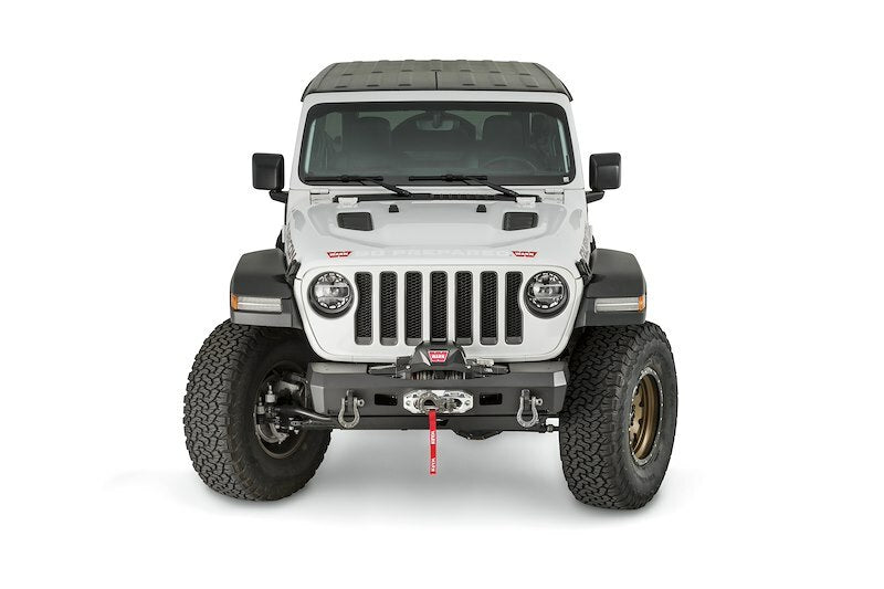 Warn - Elite Stubby Front Bumper for 2018-2026 Jeep Wrangler JL / 2020-2026 Jeep Gladiator JT - 101325